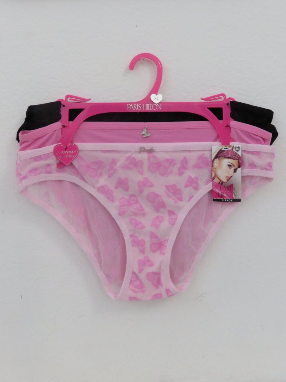 (#138) Paris Hilton 3 pack Everyday Sliving Panties Set Size XL